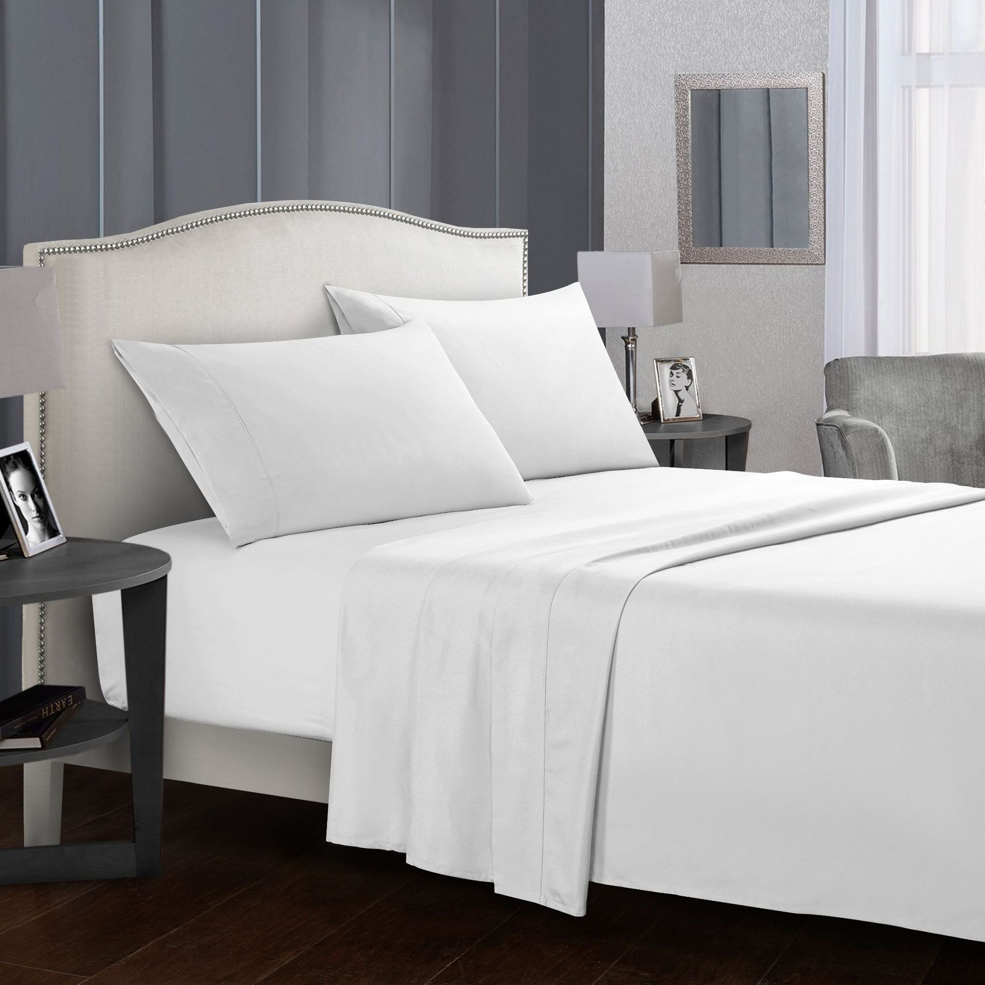 Solid Color 6 Pieces Fitted Sheet Sets