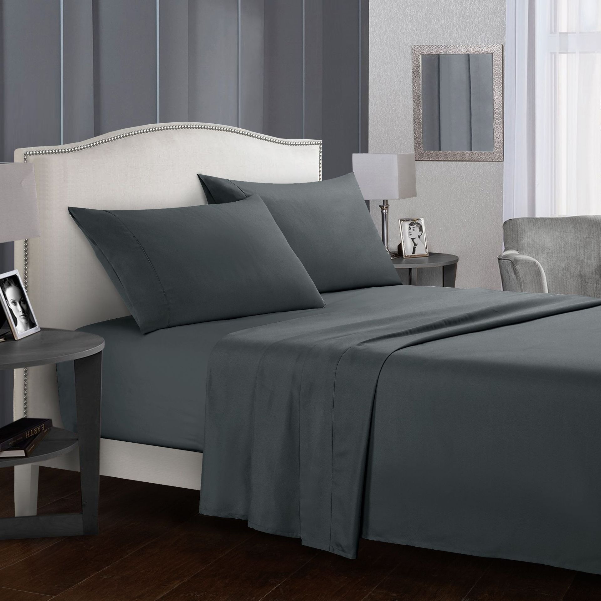 Solid Color 6 Pieces Fitted Sheet Sets