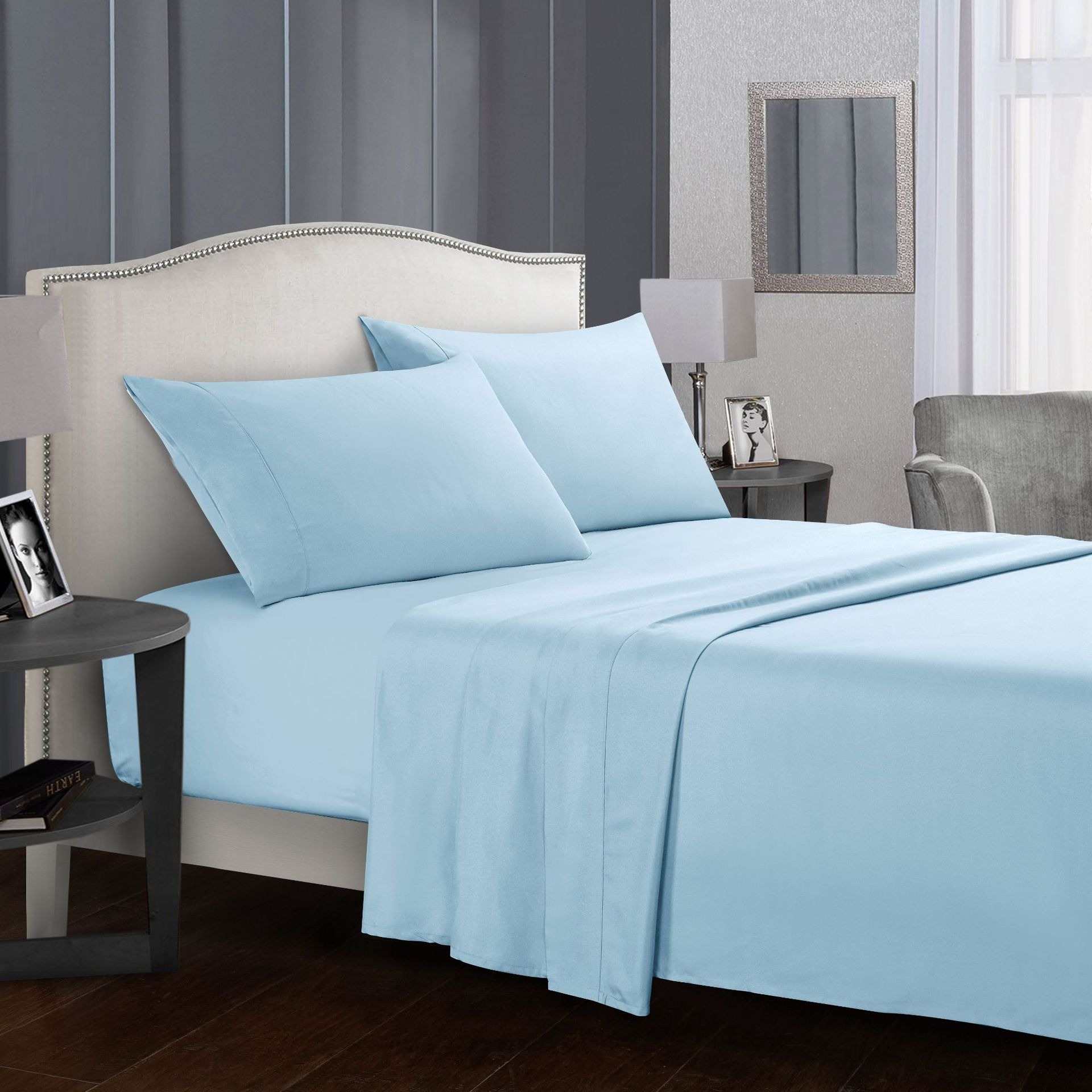 Solid Color 6 Pieces Fitted Sheet Sets