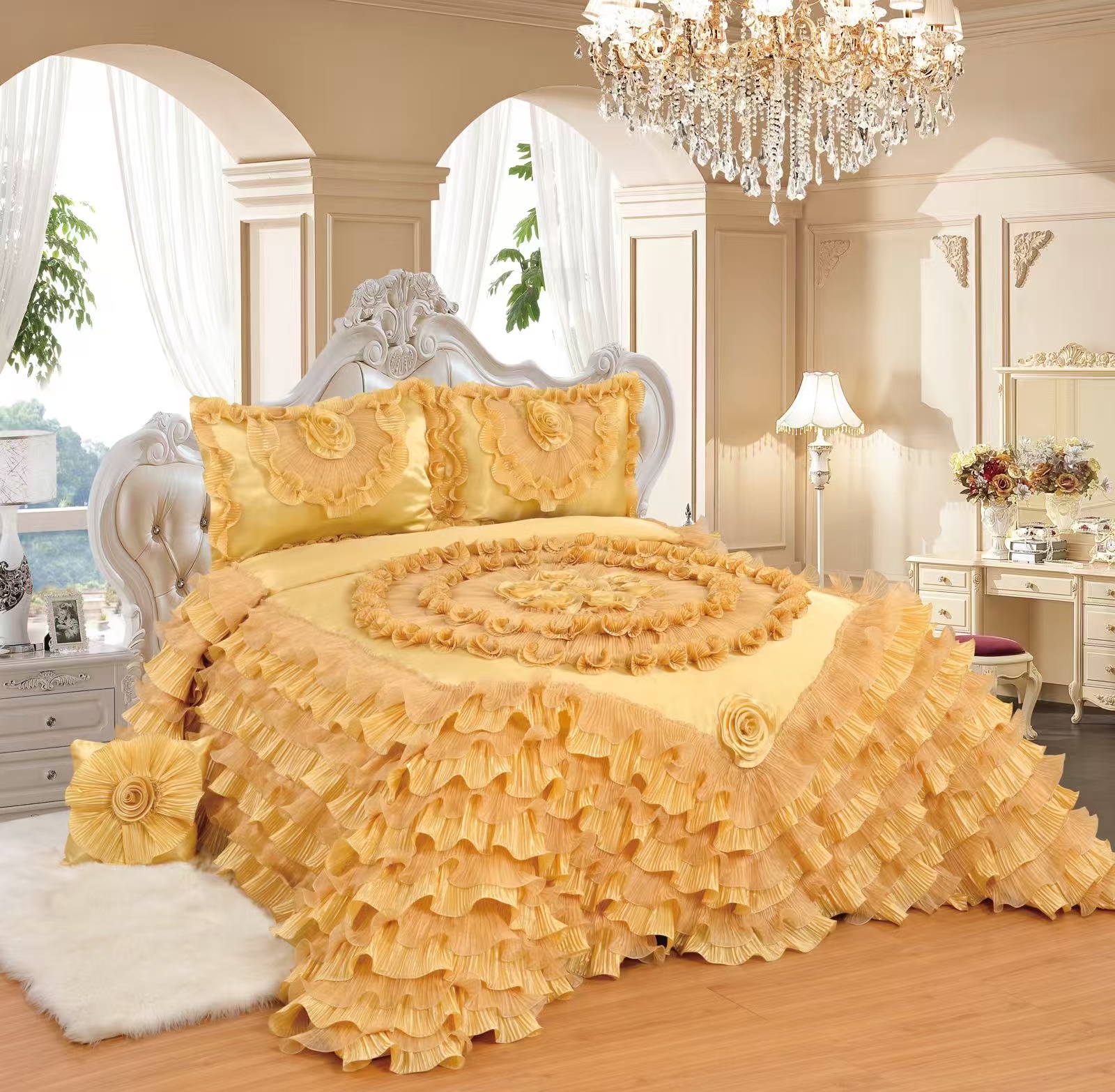 4 Pieces in 1 Set Luxruy Comforter Sets