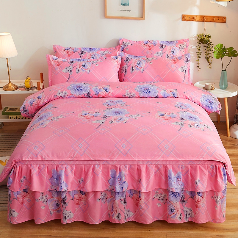 3 Pieces in 1 Set Bed Skirt Sets
