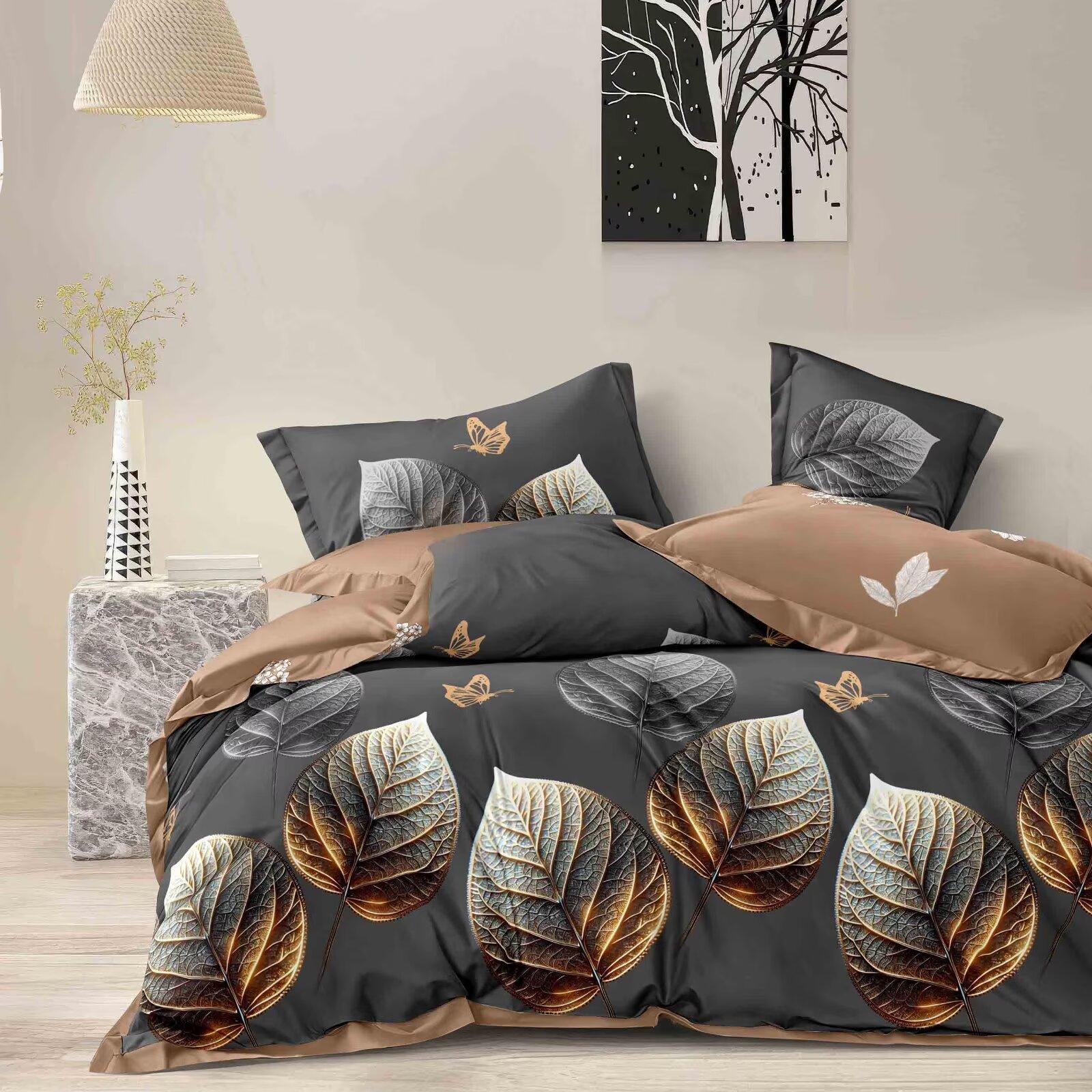 3 in 1 Microfiber Printed  Custom Size Bed Sheet Sets