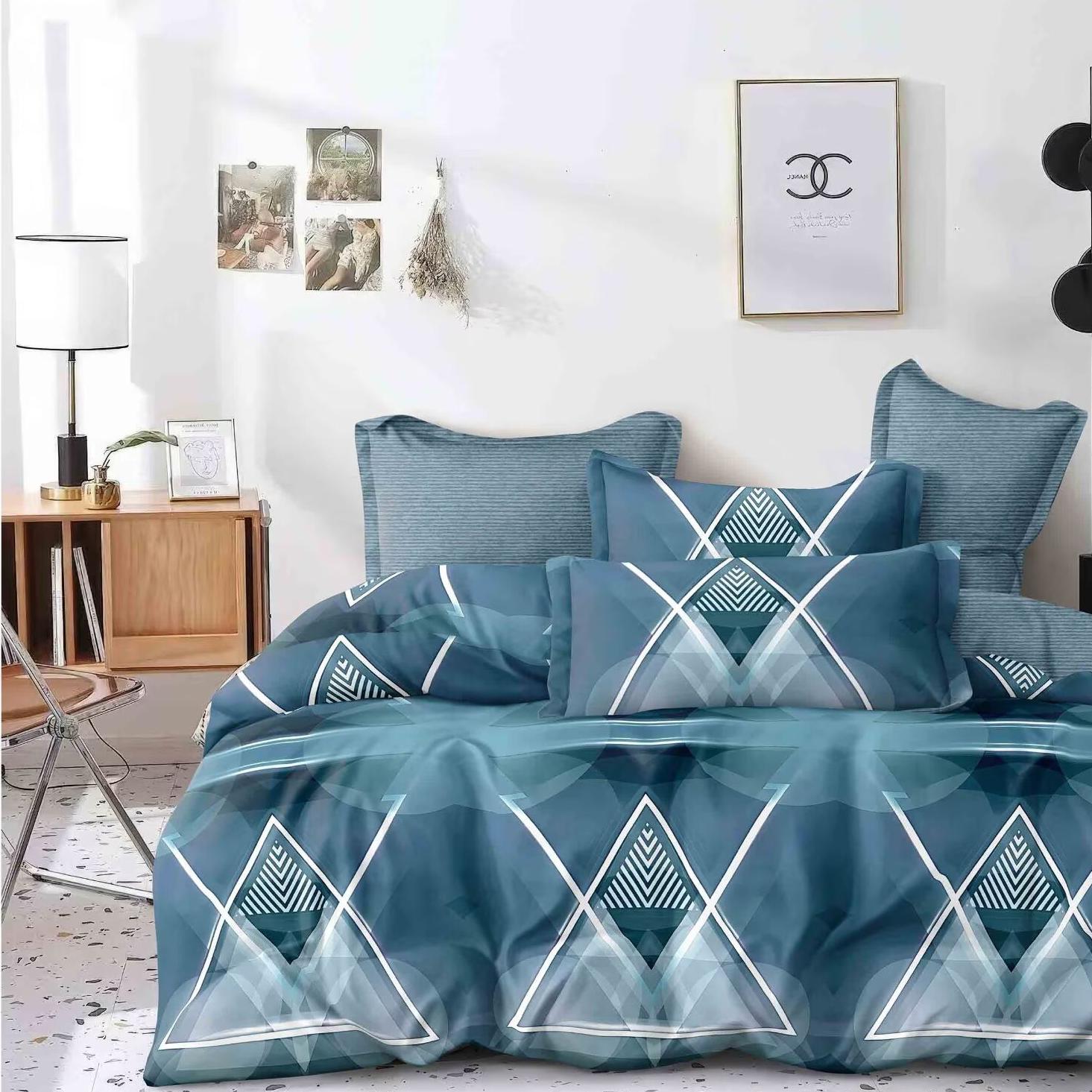 3 in 1 Microfiber Printed  Custom Size Bed Sheet Sets