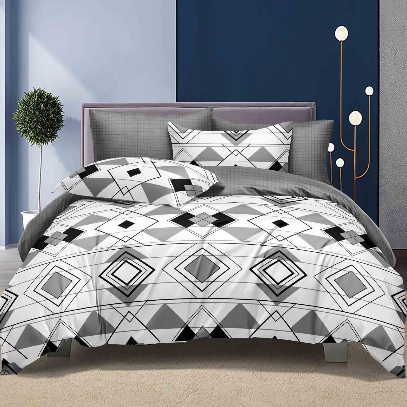 3 in 1 Microfiber Printed  Custom Size Bed Sheet Sets