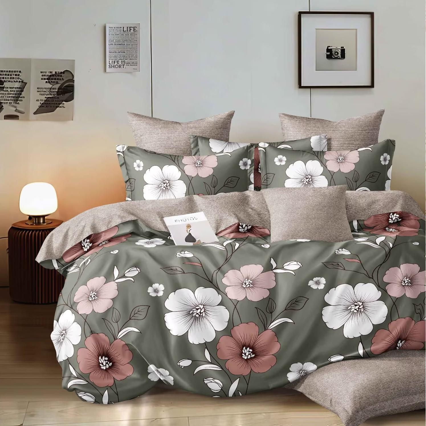 Geometric Duvet Cover Set 4 Piece Printed Bedding Set King Queen Size Soft Breathable for Africa Market Duvet Cover Sets