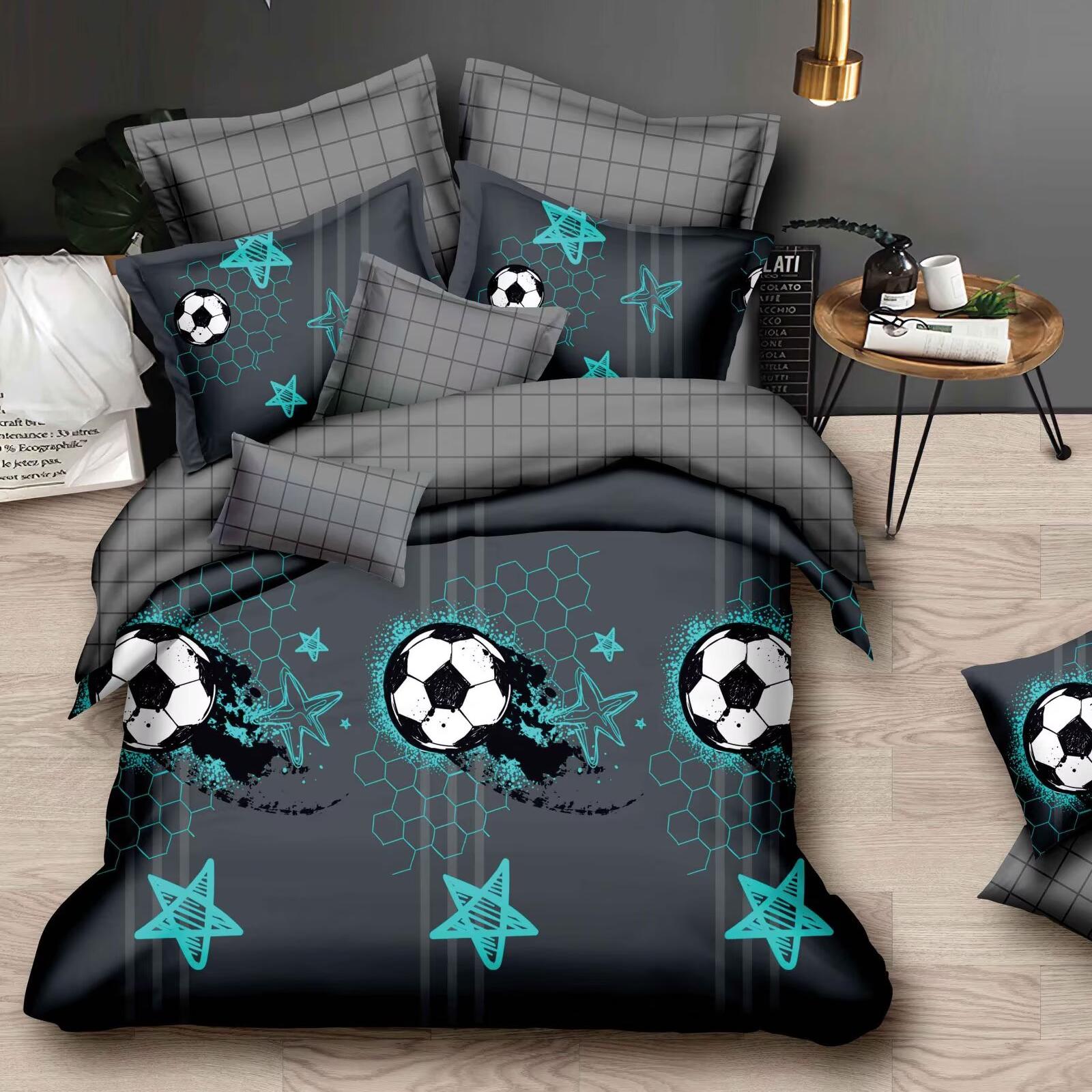 Breathable Geometric Duvet Cover Set 4 Piece Soft Bedding Set Colorful Printed Duvet Cover Set
