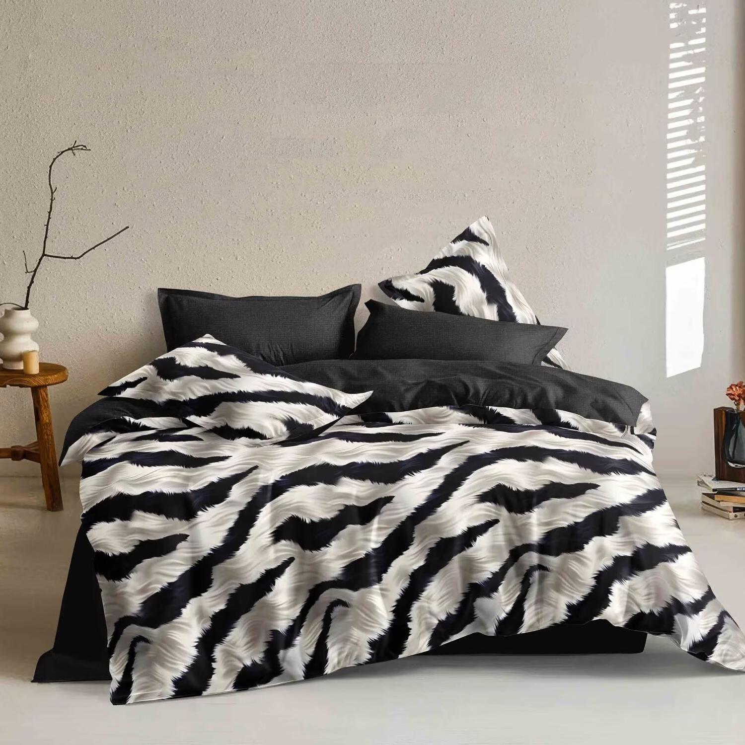 3 in 1 Microfiber Printed  Custom Size Bed Sheet Sets