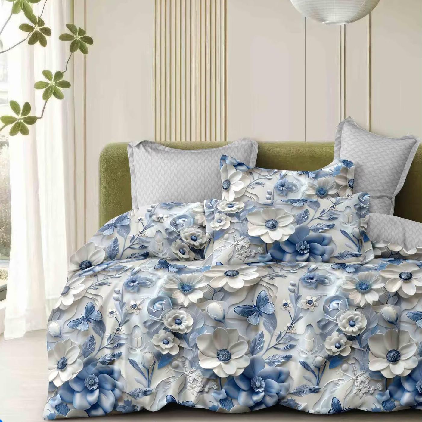 3 in 1 Microfiber Printed  Custom Size Bed Sheet Sets