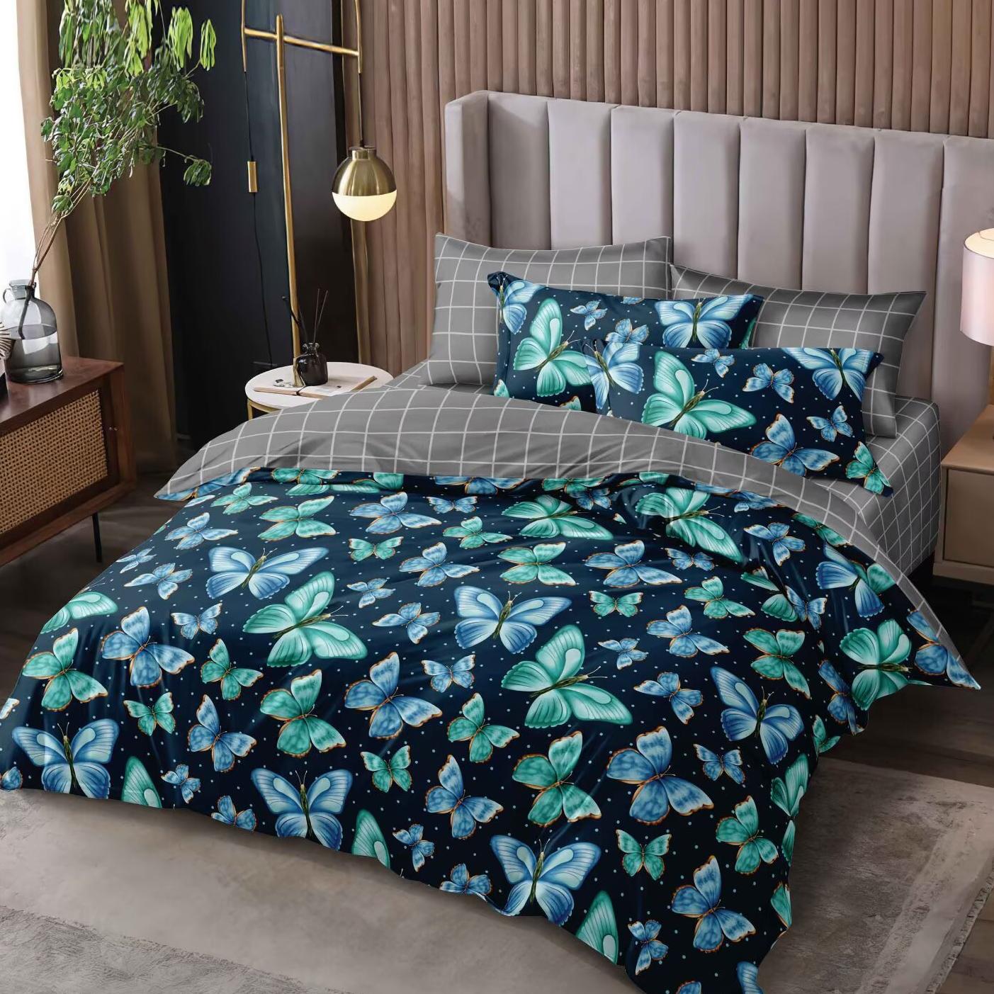 3 in 1 Microfiber Printed  Custom Size Bed Sheet Sets