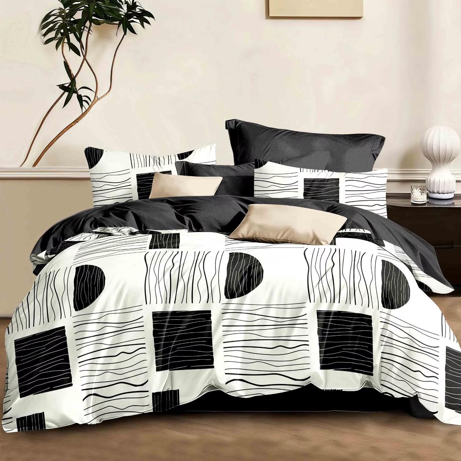 3 in 1 Microfiber Printed  Custom Size Bed Sheet Sets