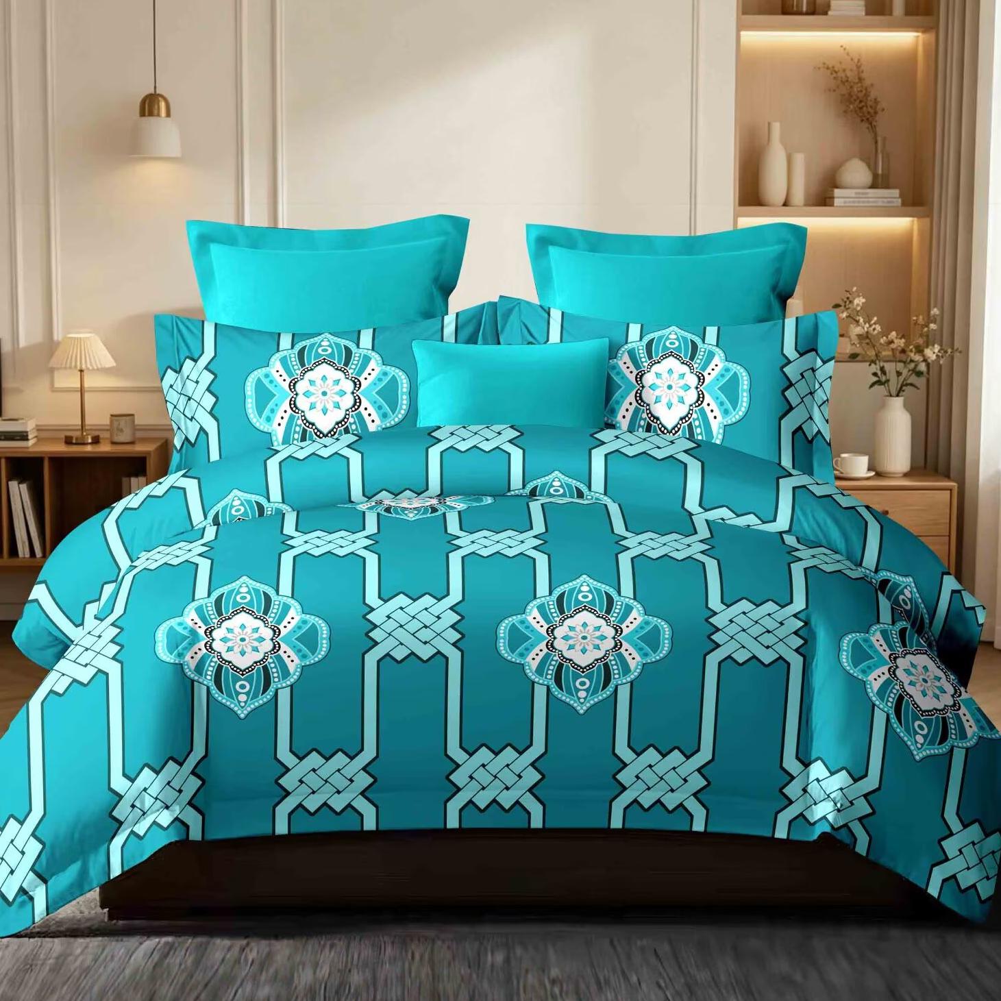 3 in 1 Microfiber Printed  Custom Size Bed Sheet Sets