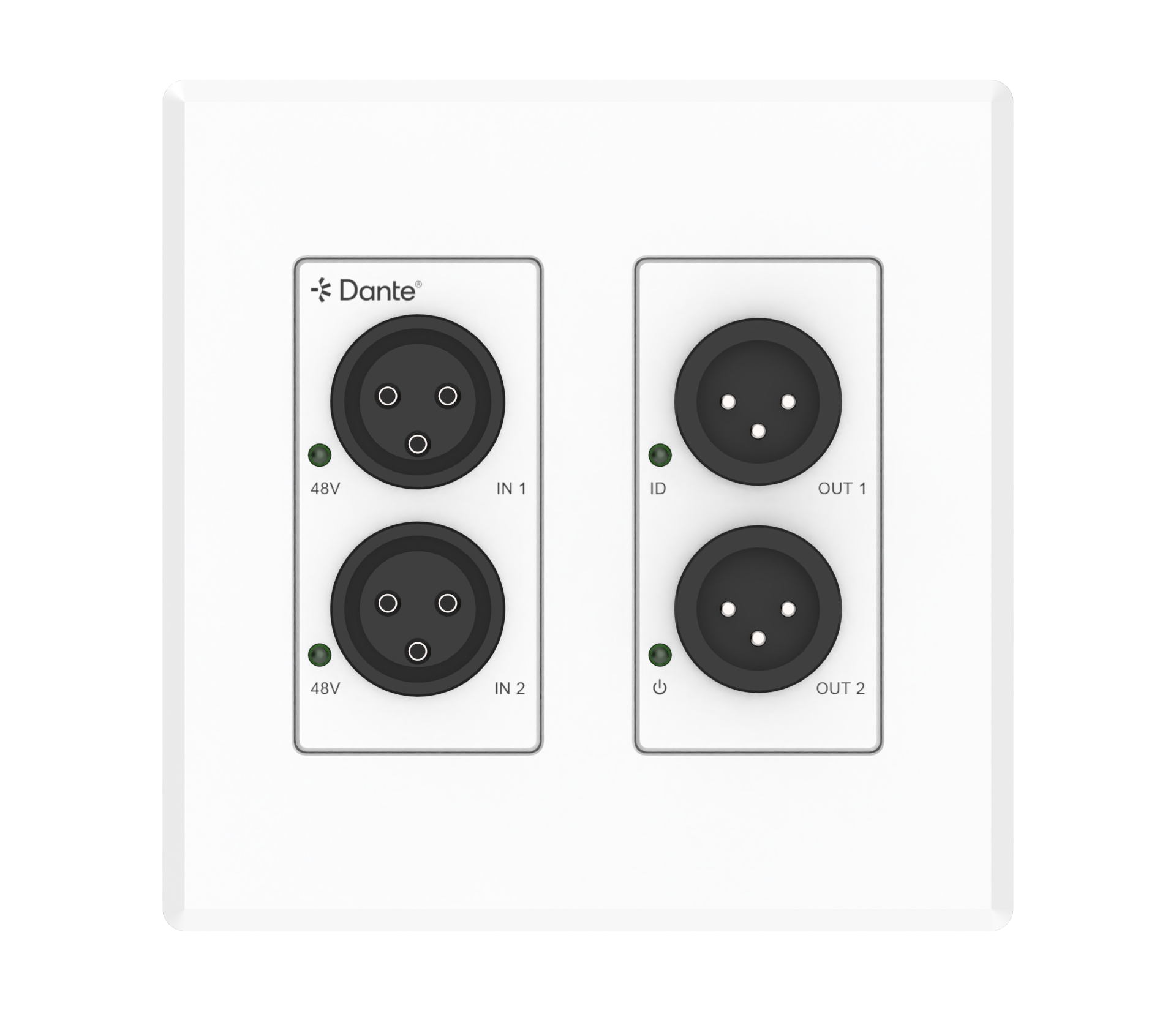 2x2ch XLR to Dante Converter (US 2GANG)