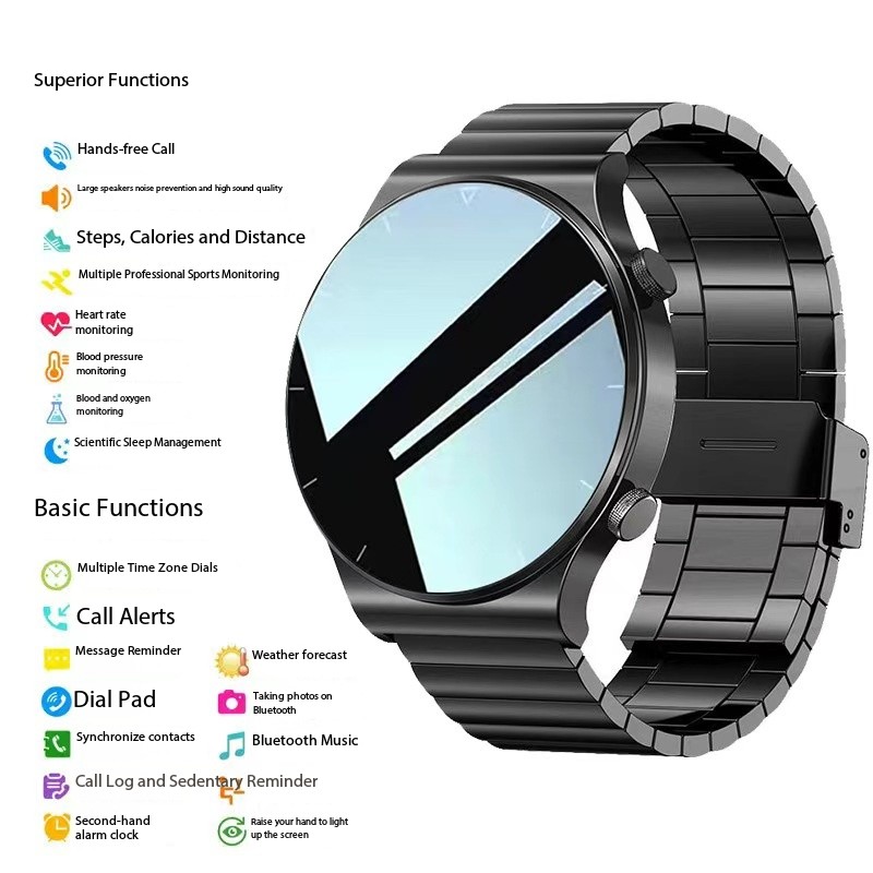 Smart Bracelet Watch: Bluetooth Calling, NFC Payment, Waterproof, Multifunctional for Sports & Running