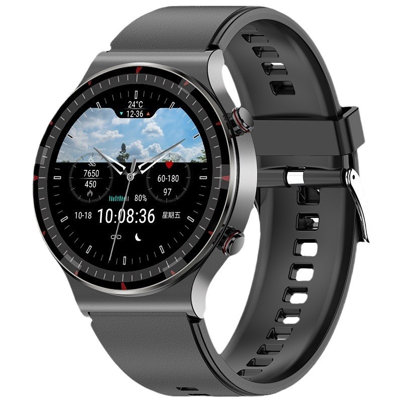 Medical Grade Smart Watch with ECG + PPG, Heart Rate, HRV, Blood Pressure, Blood Oxygen, Body Temperature Monitoring - Comprehensive Health Tracker Watch