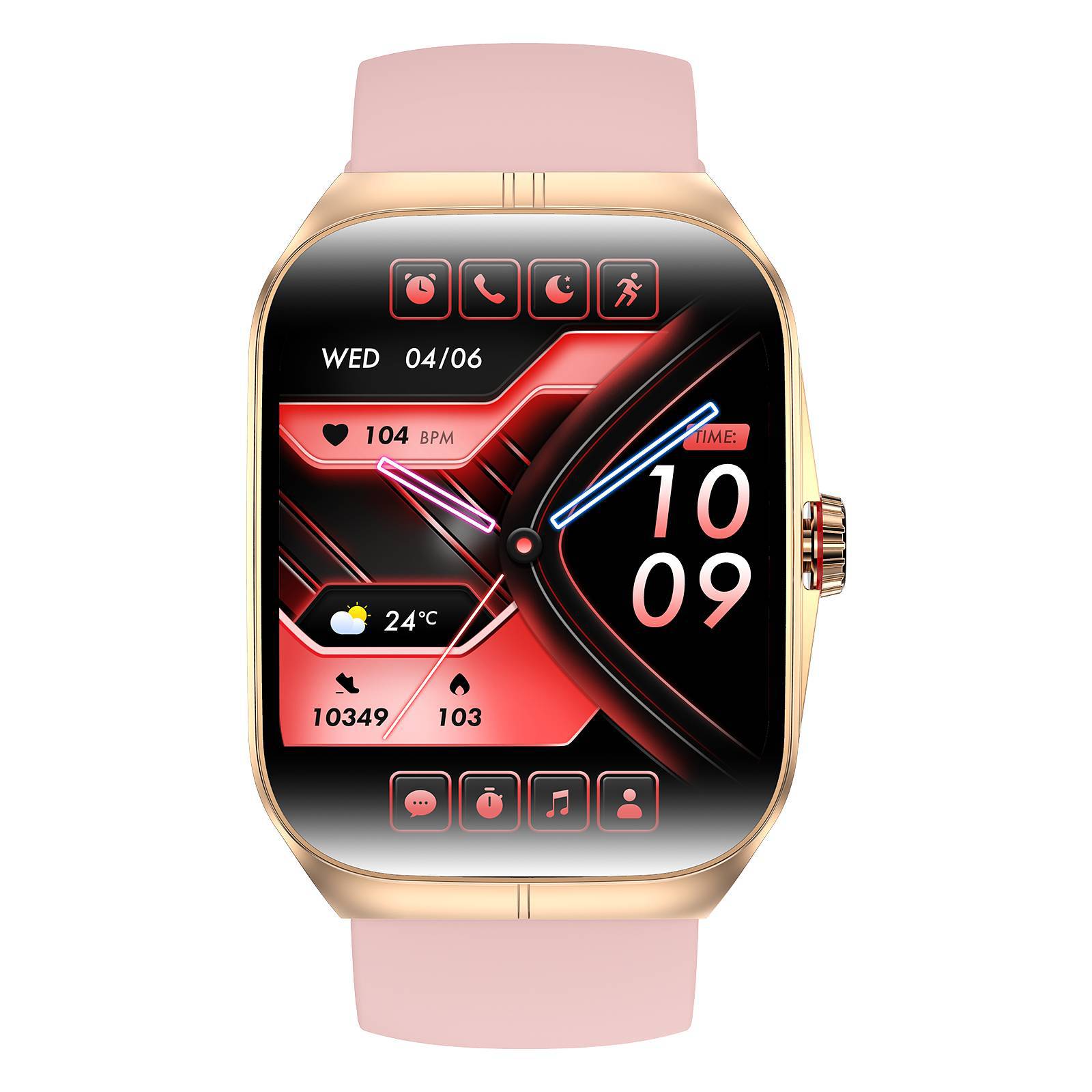Smart Watch with Blood Pressure/Blood Oxygen Monitor - NFC Bluetooth Payment, Multi-Sport Functions & AMOLED Curved Display