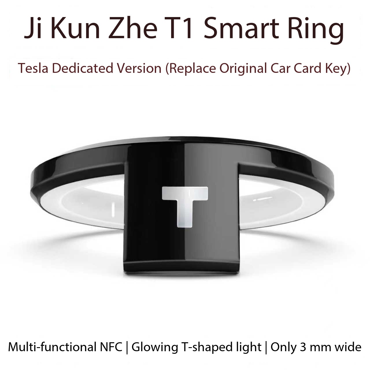 Tesla-Specific Smart Ring: Replacement for Model 3/Y/X/S Key Card, Keyless Access Solution