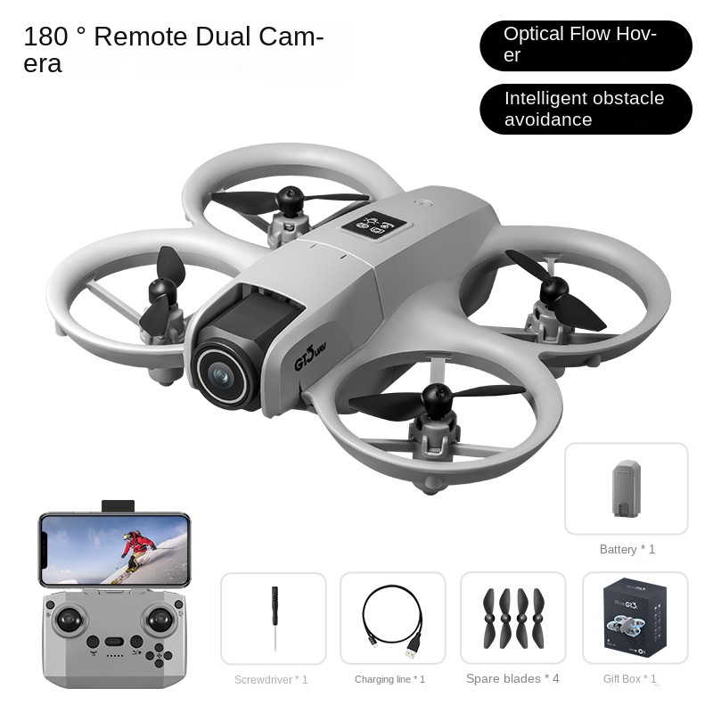 Mini Drone with Dual Cameras & Obstacle Avoidance - Beginner-Friendly FPV Racing Drone with LED Lights for Aerial Photography