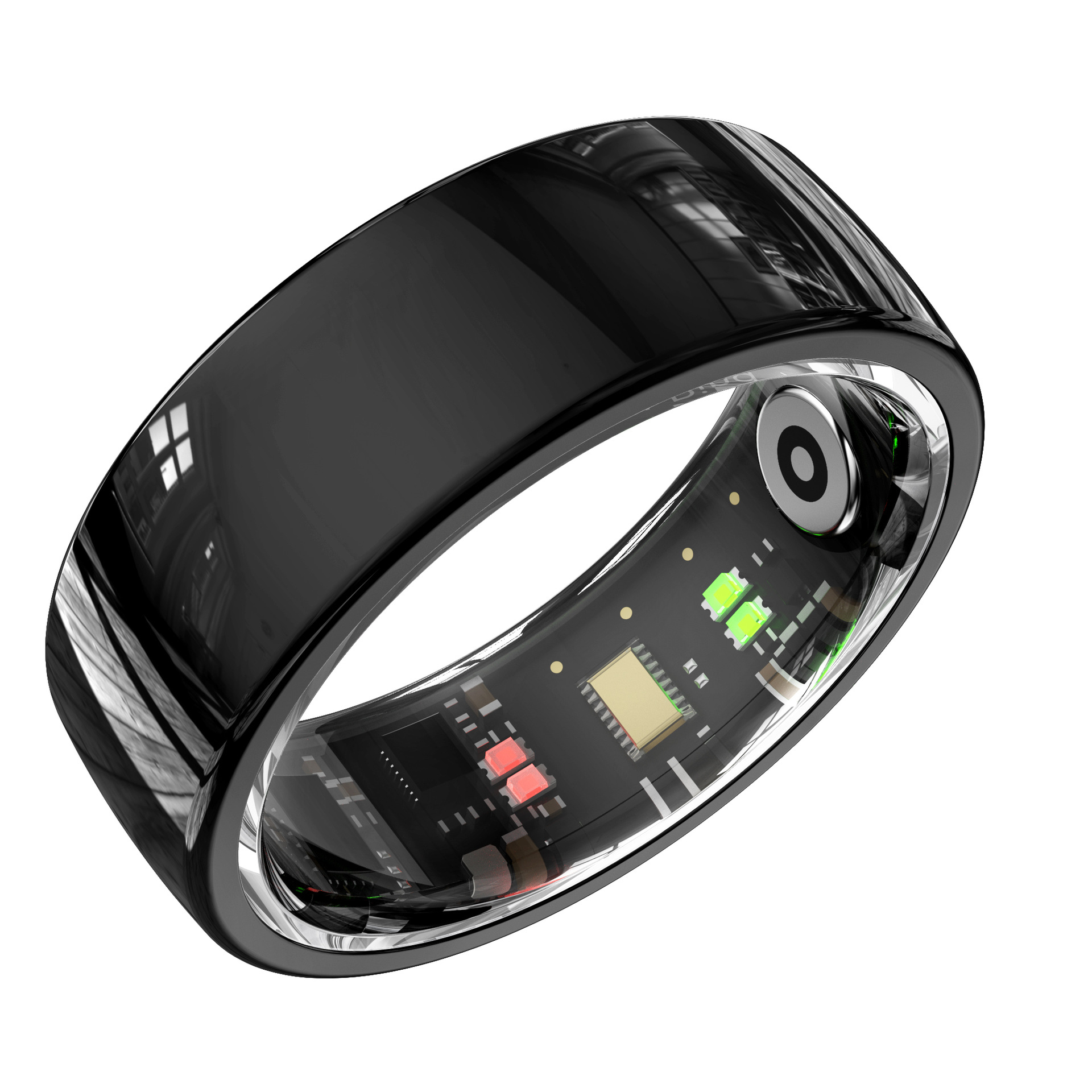 Smart Ring with Gesture Control Shooting, Health & Sleep Monitoring, NFC Access, Skin Temperature Tracking & LED Reminder