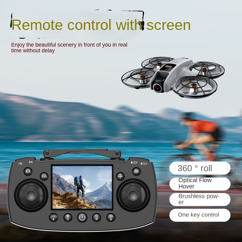 Ready-to-Fly FPV Drone - Built-in Screen Controller, All-Round Crash Protection, 4K Cam