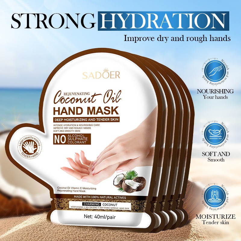 Cross-border Coconut Oil Vitamin E Hand Mask 40ml - Winter-Spring Nourishing Hand Mask for Skincare - Wholesale of Foreign Trade Beauty Products