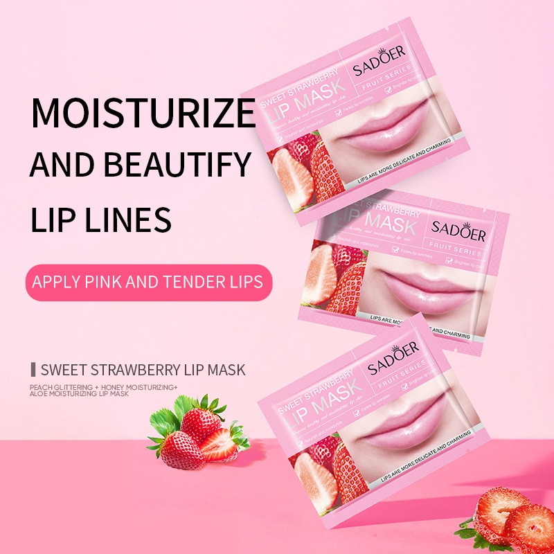 Cross-border lip mask 8g - Collagen plant lip mask to reduce lip wrinkles, small package, for export, wholesale by manufacturers, OEM/ODM option