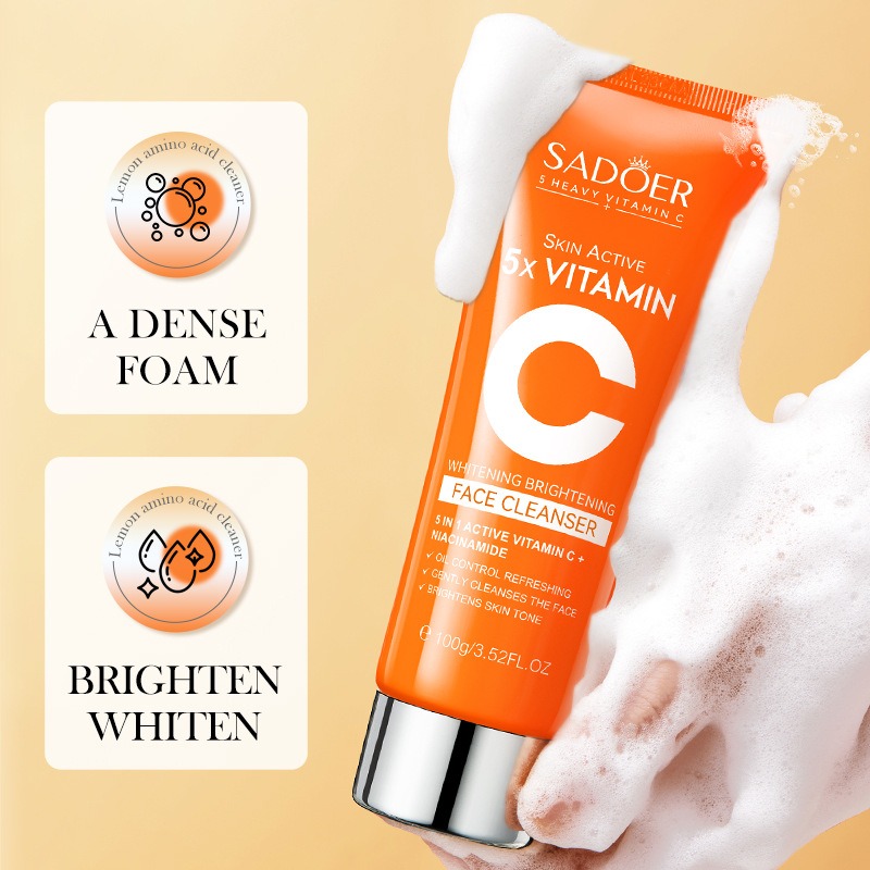 Cross-border Five-Dimensional Vitamin C Skin Care Series - Moisturizing, Firming, Hydrating, Softening and Nourishing Foreign Trade Skin Care Products Wholesale OEM