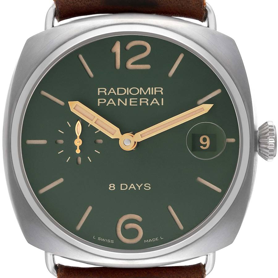 Replica Panerai Radiomir 8 Days Green Dial Titanium Mens Watch PAM00735