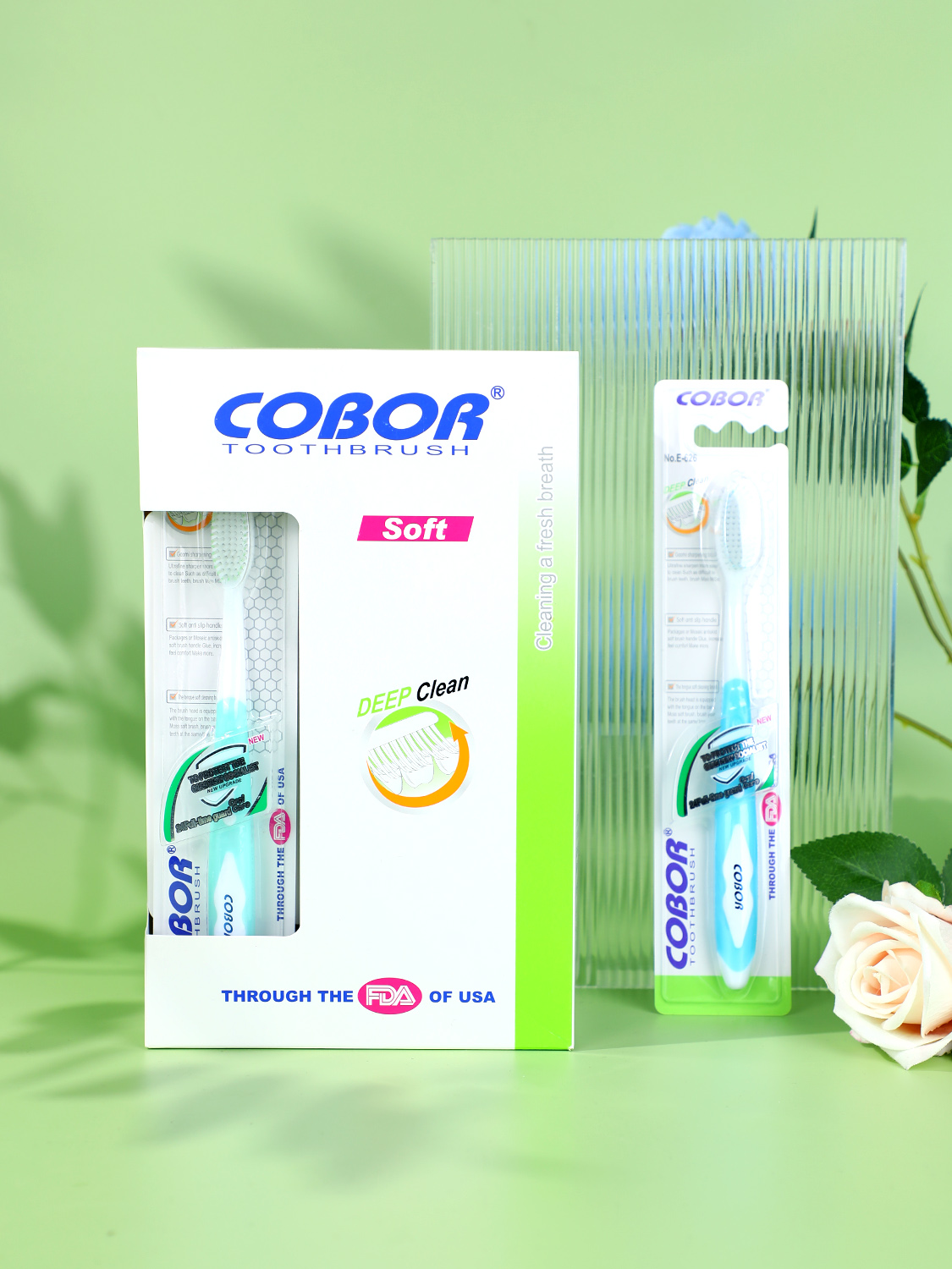 COBOR Toothbrushes, 3 Boxes (12 Pieces/Box)