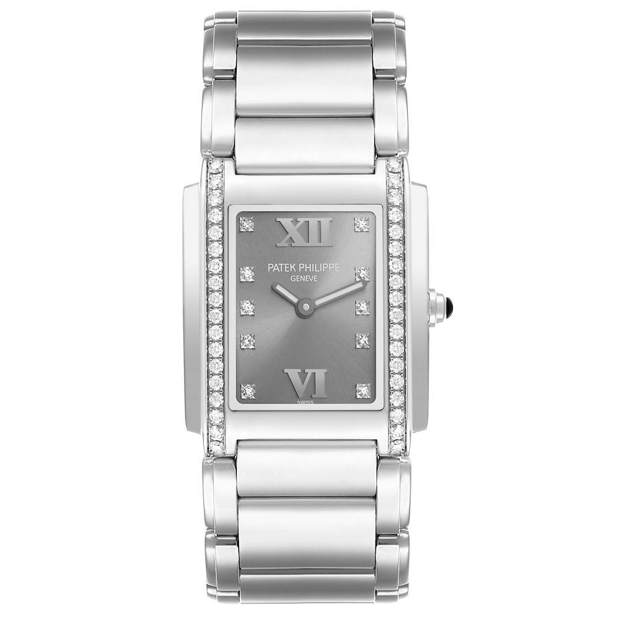 Replica Patek Philippe Twenty-4 Steel Diamond Ladies Quartz Watch 4910A Paper