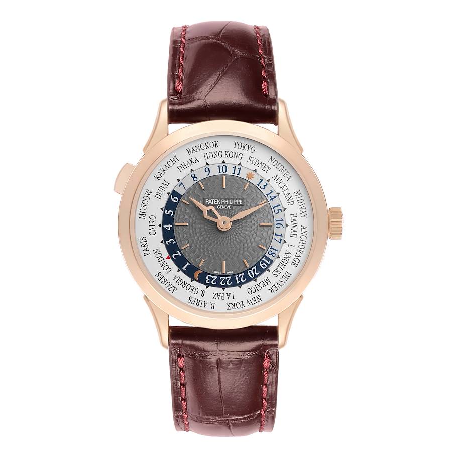 Replica Patek Philippe World Time Complications Rose Gold Mens Watch 5230R-001 Box Papers