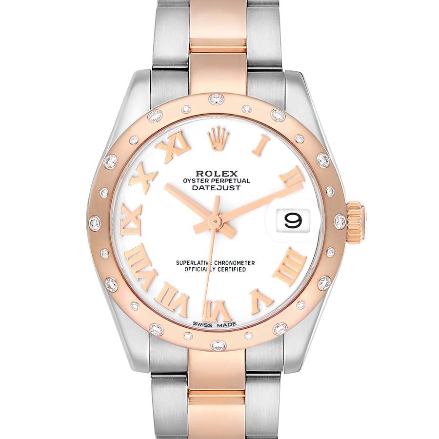 Replica Rolex Datejust Midsize Steel Rose Gold Diamond Ladies Watch 178341
