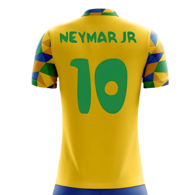 2025-2026 Brazil Home Concept Football Shirt Neymar Jr 10 - Kids