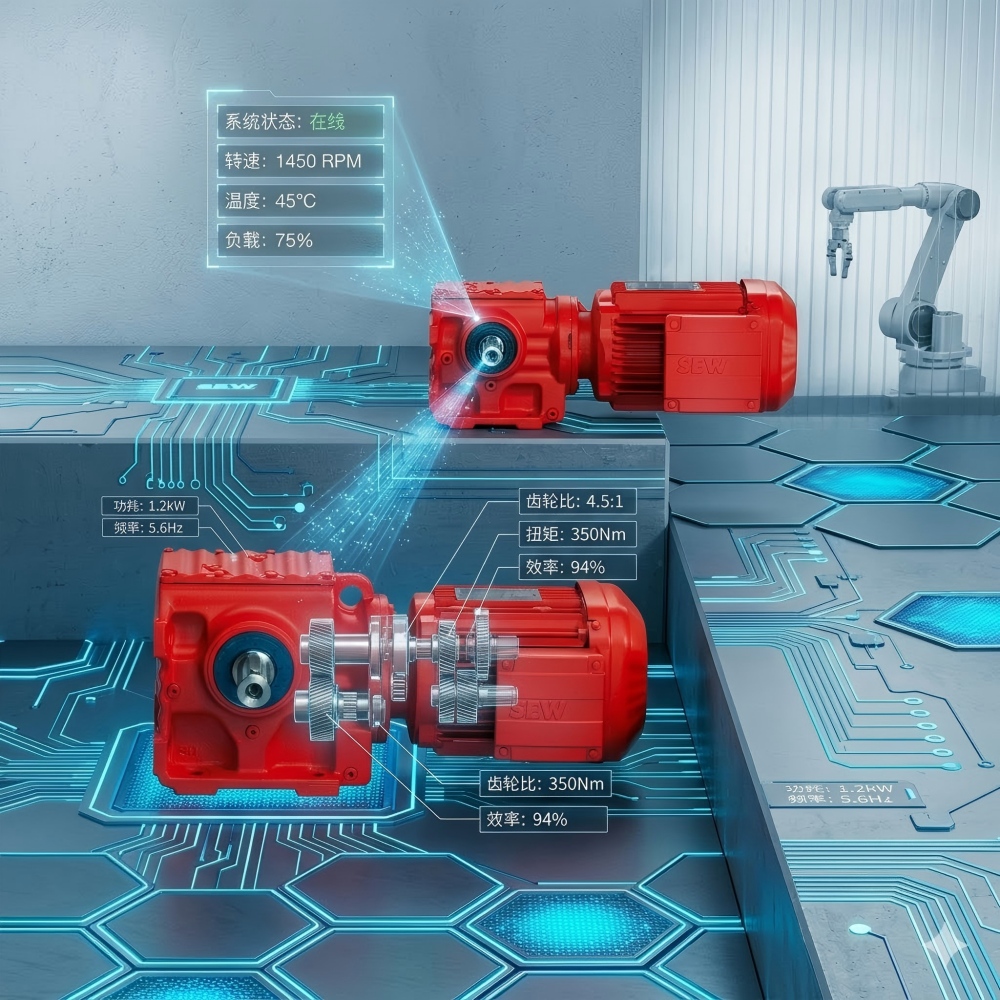 Helical-worm gearmotors