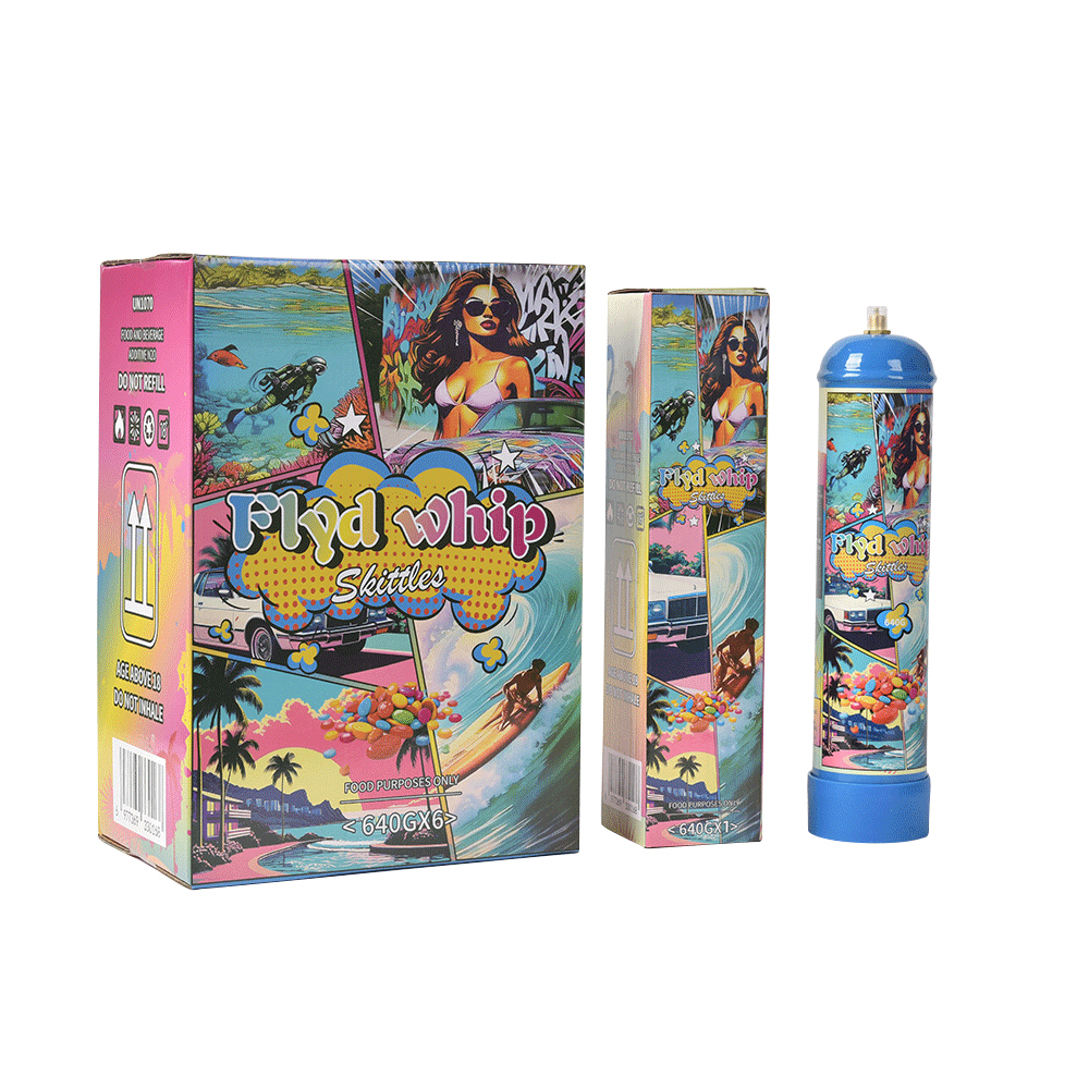Rainbow candy flavor 640g Cream Charger 0.95 L Gas Cylinder watermelon 640g cream whipper Food Grade Dessert Tool