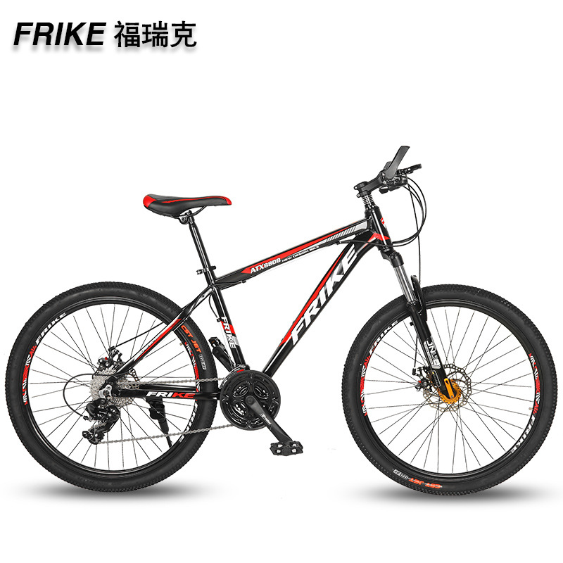 FRK 26-inch Aluminum Alloy Mountain Bike for Adults, with Gears, Suspension, Dual Disc Brakes