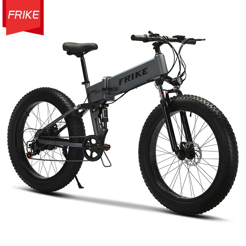 FRK-26-inch fat tire electric-assist bicycle, folding mountain bike, snowmobile