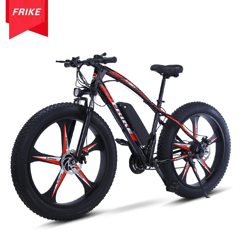 Electric mountain bikes supporting lithium batteries, snow bikes, integrated wheels, and multi-speed beach bikes