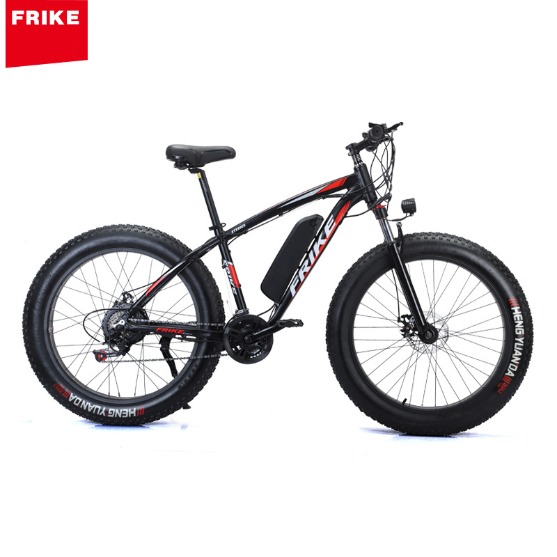 fat tire electric-assist mountain bike, lithium battery snow, beach, off-road electric bicycle