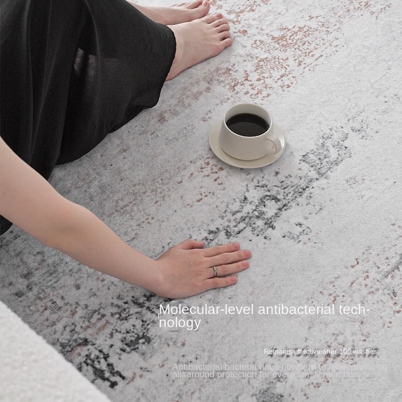 New style Italian modern minimalist light luxury high-grade wash-free wiping waterproof dirt-resistant bedroom floor mat for carpet living room