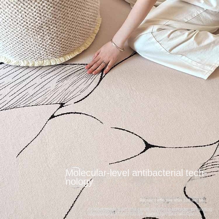 Carpet, living room, bedroom, bedside rug, light luxury, high-end feel, waterproof, anti-slip, breathable, stain-resistant, household mat, irregular carpet