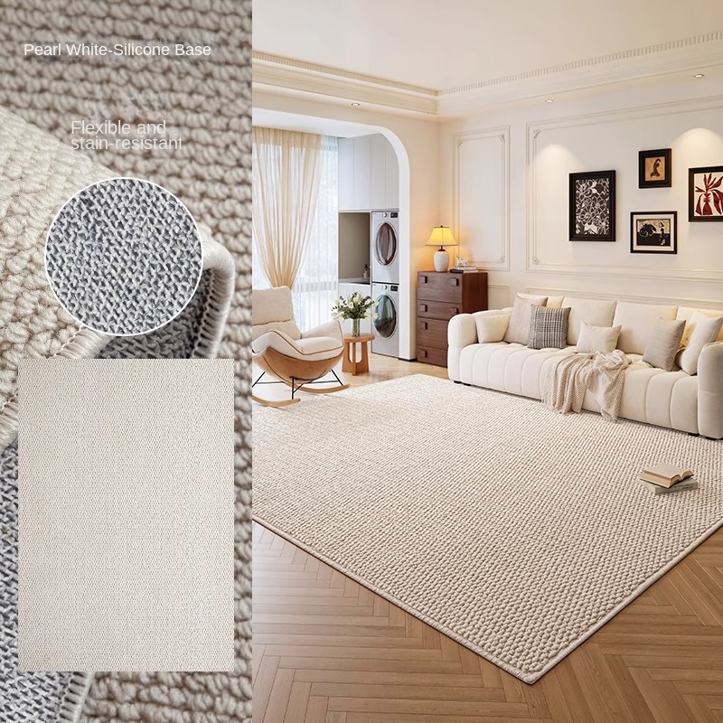 imitation sisal carpet for living room, household use, anti-cat claw, easy to maintain, high-end look, coffee table mat, large area full coverage, bedroom