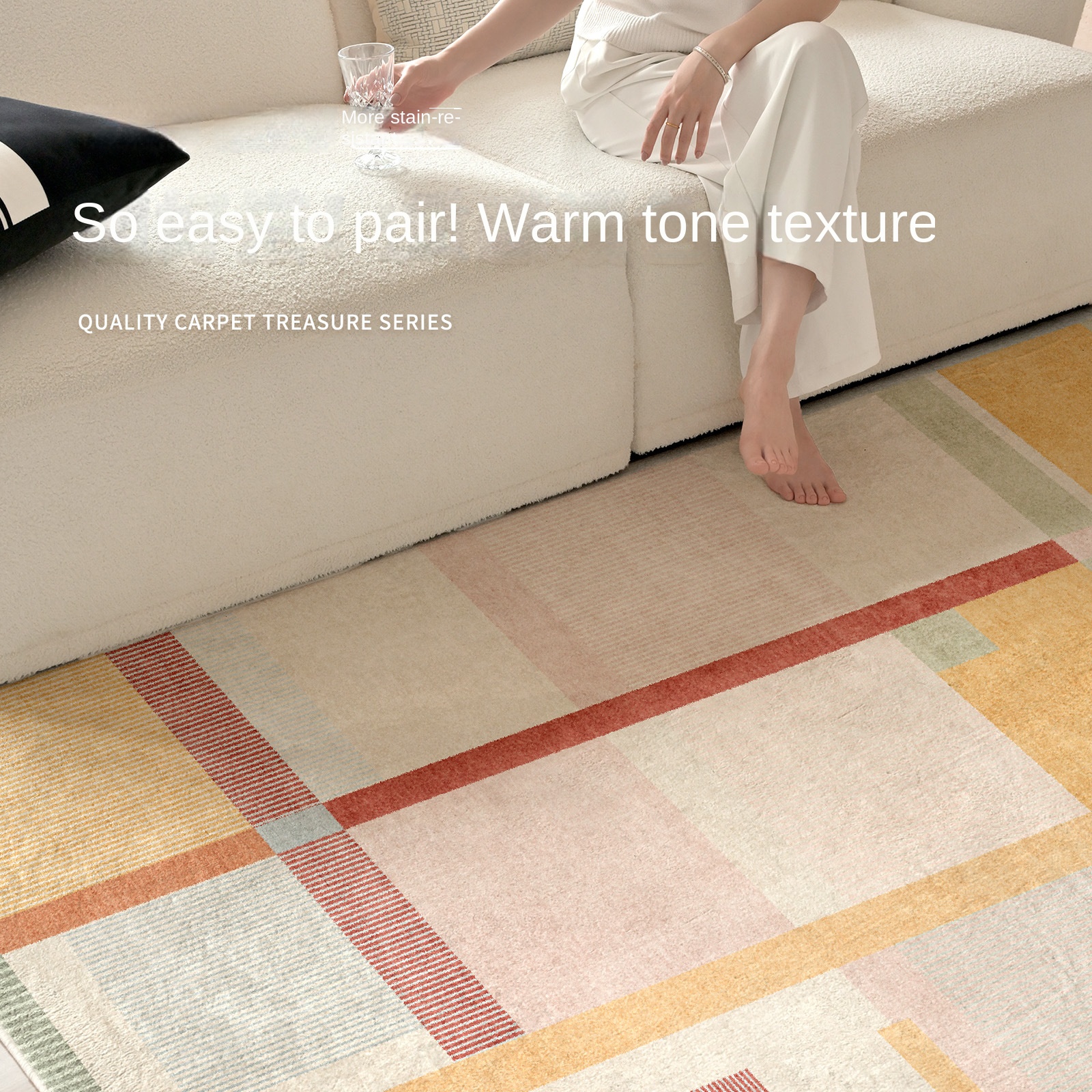 Dopamine carpet living room washable and wiping bedroom bedside pad package Haussmann mid-century style coffee table soundproof floor mat for home use