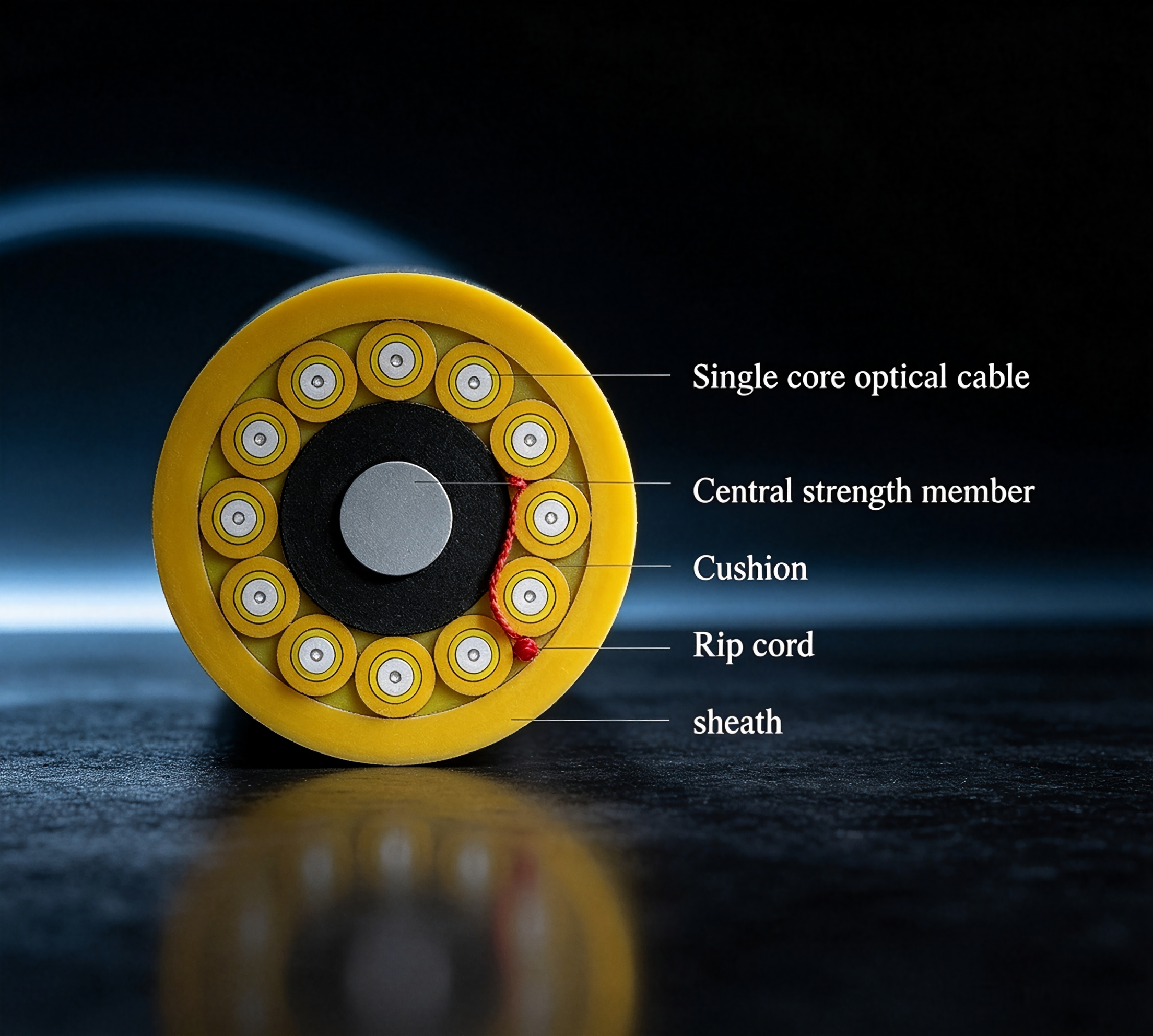 GHBFJV-1 Multi-Purpose Breakout Optical Fiber Cable