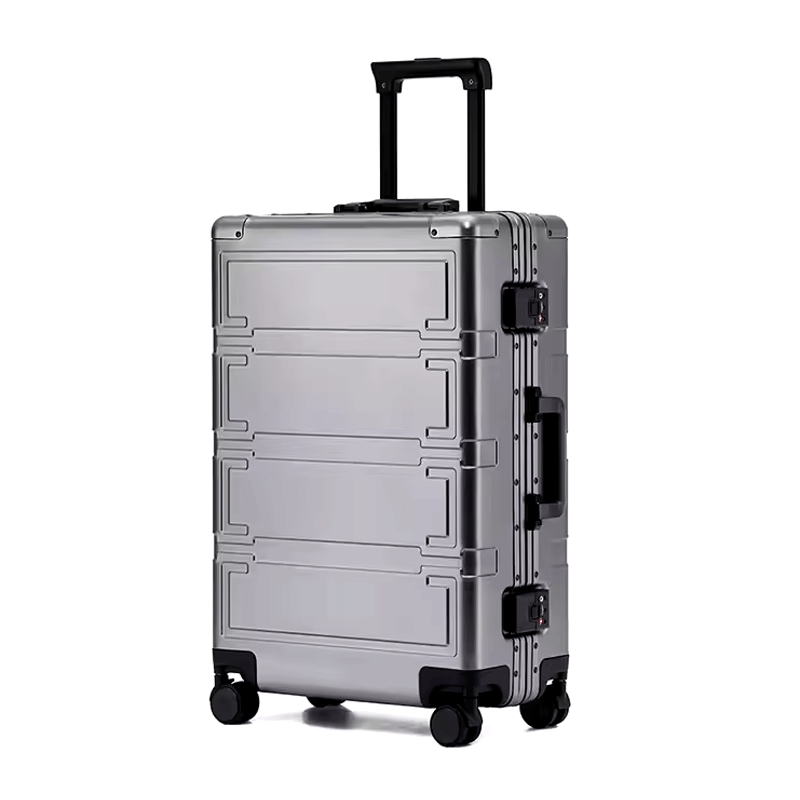 Aluminum Luggage With SilentUniversal Wheel Simple Luggage WithTSA lock New Boarding Luggage