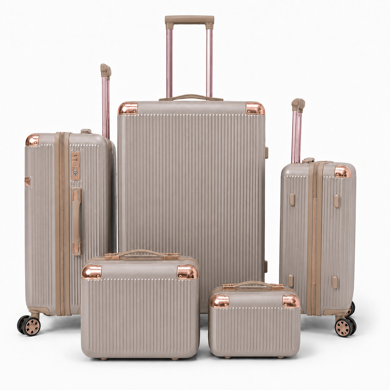 Wholesale Luxury Matte Lightweight ABS Aluminum Trolley Spinner Wheels Travel Case with Ergonomic Handle Stylish