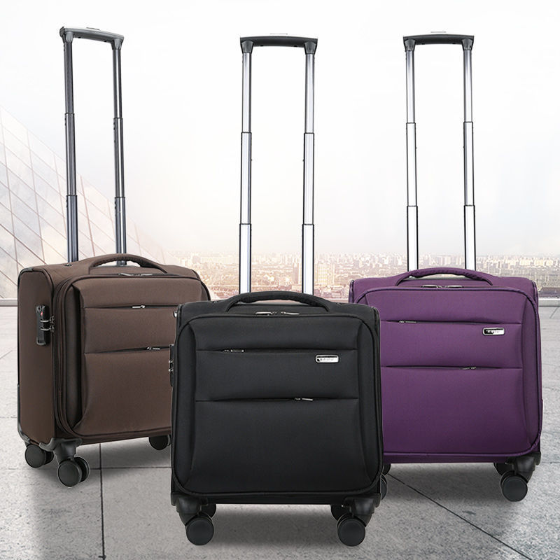 Softside Expandable Spinner Luggage Durable Lightweight Travel Suitcase, Black, Checked-Large