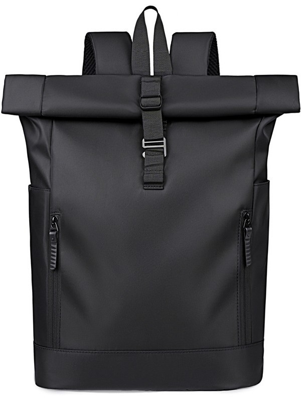 Custom Logo Roll Top Backpack Bulk Black Waterproof Laptop Bag Expandable Urban Daypack Travel Business Backpack