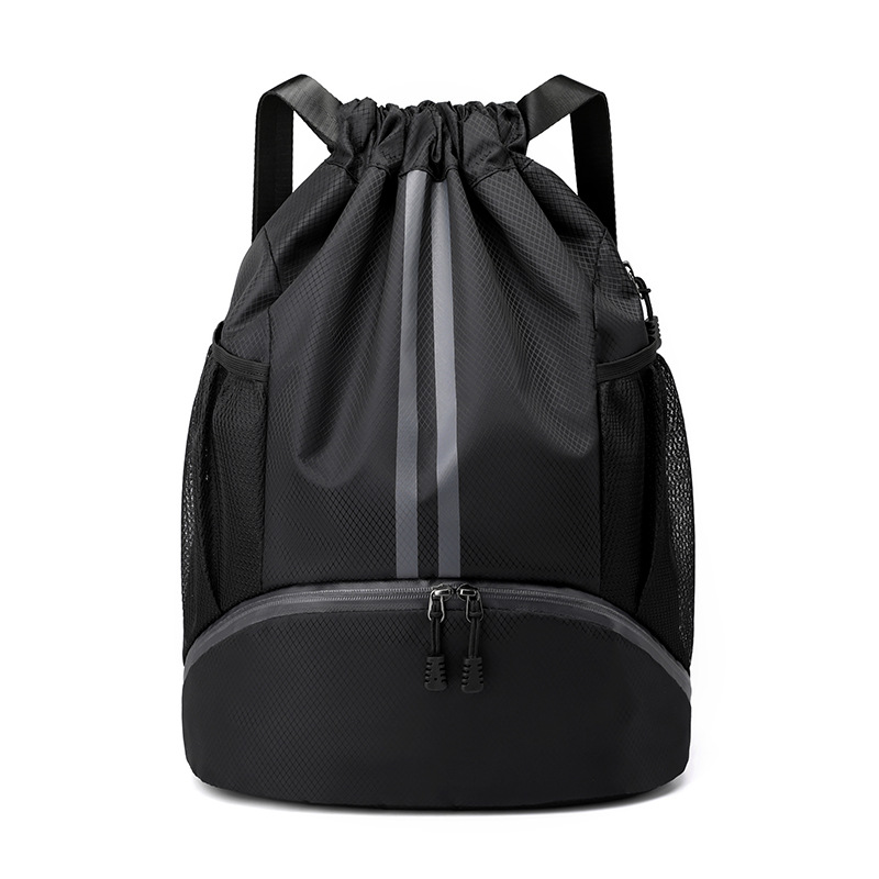 Drawstring Backpack Gym Bag with Shoes Compartment