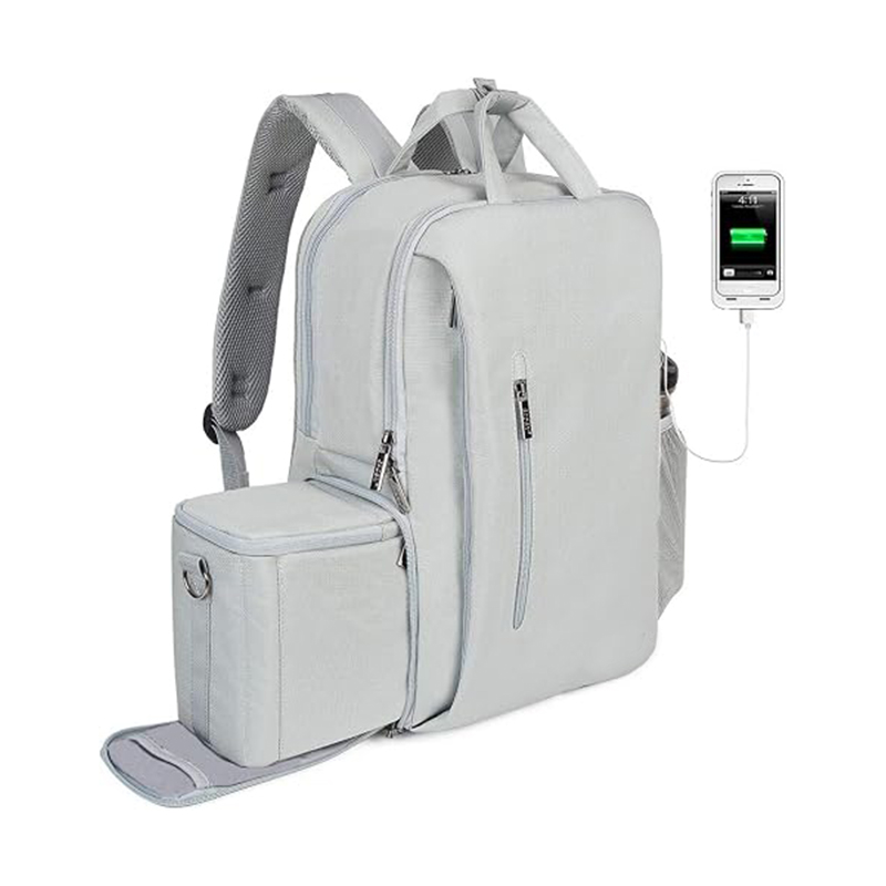 Camera Backpack w/ 15.6" Laptop Compartment, USB Charge Port, Tripod Holder, Rain Cover Compatible for Sony Canon Nikon