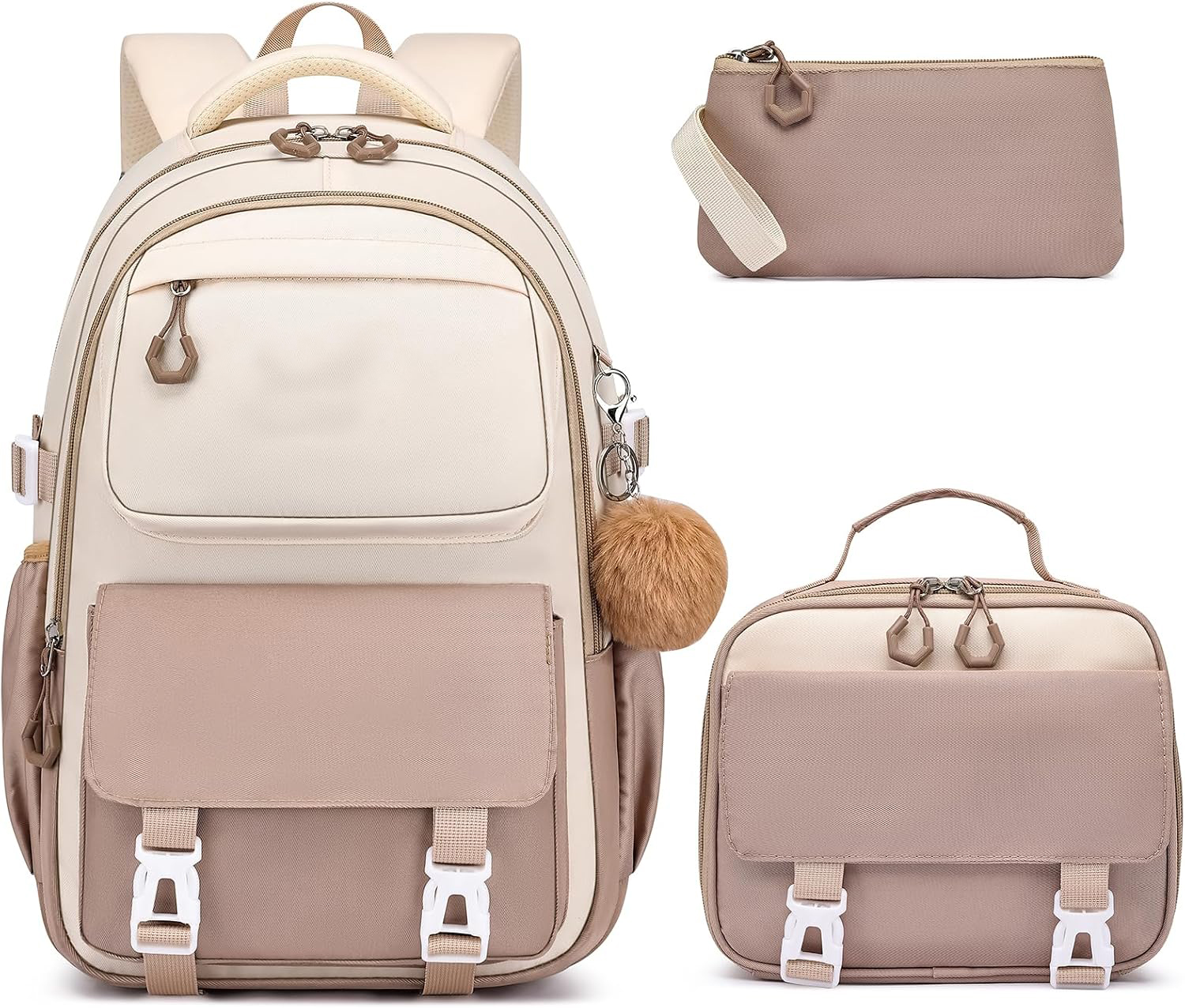 School Backpacks for Teen Girls Bookbags Lightweight Kids Backpack School Bags Set with Lunch Box Pencil Case